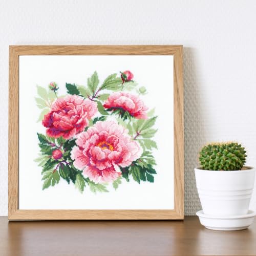 RIOLIS 1854 Tree Peony Counted Cross Stitch Kit 15.75 x 15.75 in