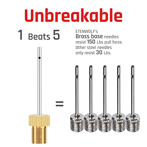 ETENWOLF Brass Ball Pump Needles with Storage Case
