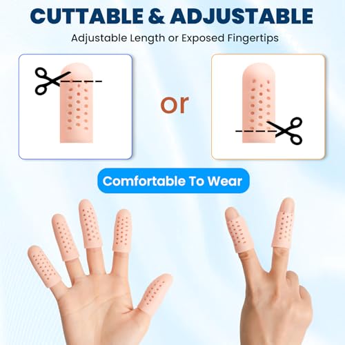 Silicone Finger Protectors - 16 PCS Breathable Finger Cots