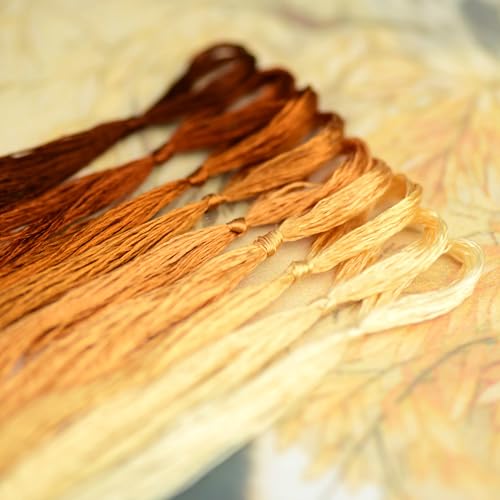 Natural 100% Mulberry Handmade Embroidery Silk Thread Silk Floss (46) - color: 46