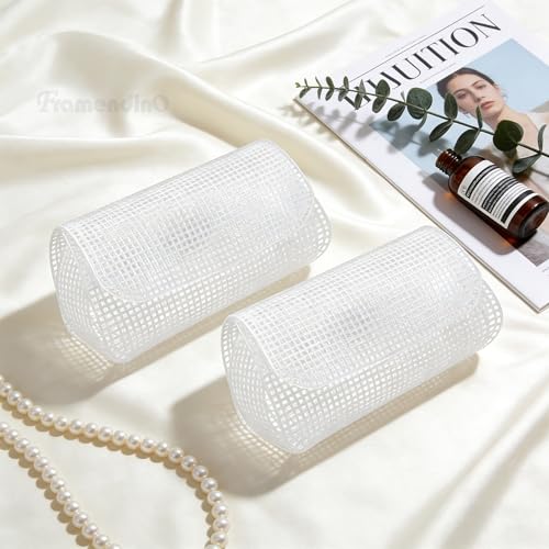 Framendino, 6 Pack Plastic Mesh Canvas Sheets Clear Blank Embroidery Tools for Crochet Bag Making