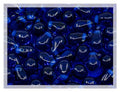 Czech 50-Piece Glass Beads, 6x9mm, Teardrop Transparent Dark Blue - color: Dark Blue