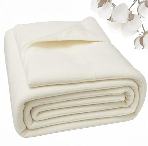 Natural Cotton Batting for Quilting - 150g/m² Lightweight, 40"x40" - Crafting Material for Blankets, DIY Projects, Home Decor - size: 40 x 40 Inch
