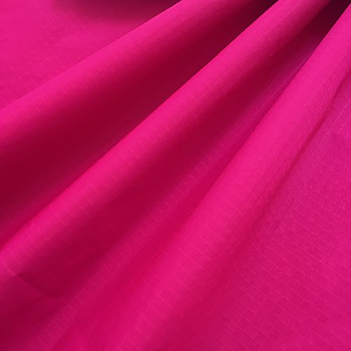 emma kites Hot Pink Ripstop Nylon Fabric 40 Denier, Precut Piece 1-Yard: 60"x36", Ultra-Light Airtight Water Resistant Tear Proof, for Kite Flag Stuff Sack Bag Inflatable Windsock Pack Cover - color: #08 Hot Pink, size: Precut 1-Yard