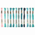 PATIKIL 12 Skeins Embroidery Floss Polyester Embroidery Threads Dark Green - color: Dark Green