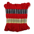 Pack of 12 Red Premium Embroidery Thread | 100% Egyptian Cotton Premium Skeins | Cross Stitch Embroidery Floss | Oeko TEX Certified Stranded Cotton | Ideal for Arts & Crafts (Bright Red 46) - color: Bright Red 46