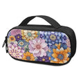 Bohemian Flower Diabetic Supplies Bag Carrying Case Organizer For Diabetes Testing Kit, Blood Glucose Monitor Kit with Meter, Blood Sugar Test Strips, Lancets, Lancing Device, Alcohol Wipe - color: Bohemian Flower