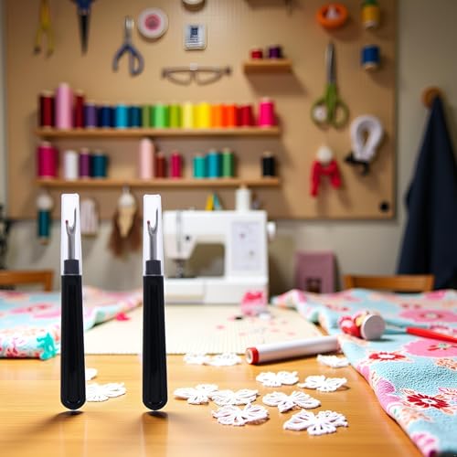 2Pcs Thread Remover, Stitch Unpickers Seam Remover Set Sewing Crafting and Removing Embroidery Hems and Seams DIY Cross-Stitch Accessories, Seam Rippers Sewing Tools