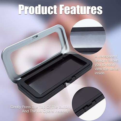 Magnetic Needle Holder Case with Clear Lid, Portable Magnetic Needle Case， Strong Magnet Sewing Needle Case for Sewing Quilting Crafts Supplies Paper Clips