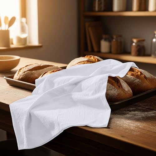 Utopia Kitchen White Flour Sack Towels [12 Pack - 28 x 28 Inch] 100% Cotton - color: White, size: 12 Pack