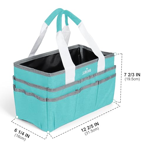 JJRING Craft Organizer Tote Bag Art Storage Caddy Sky Blue - color: Sky Blue, size: Small