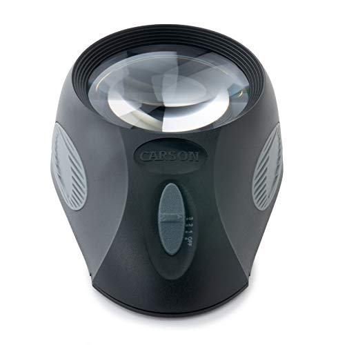 Carson LumiLoupe Ultra 5x LED Lighted Stand Loupe Magnifier with 3 Brightness Settings (LL-88)