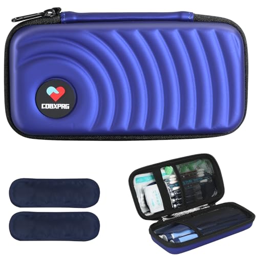 CDBXPRG Insulin Cooler Travel Case, 2 Ice Pack TSA Approved Purple - color: Purple