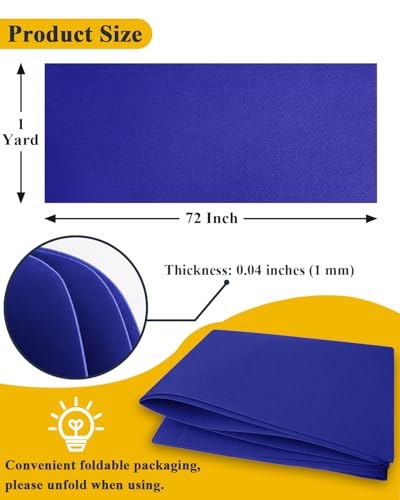 Royal Blue Felt Fabric 72" x 36", Large Stiff Craft Felt Sheet by The Yard - color: Royal Blue, size: 72" X 36" (1 Yard)
