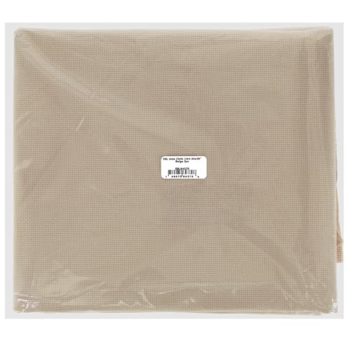 Essentials By Leisure Arts Aida Cloth, 14 Count, Beige, 3pc, Bulk, Cross Stitch Fabric, Embroidery Fabric, Cross Stitch Supplies for Crafting, Stitching, and Sewing Projects 30x36 - color: Beige