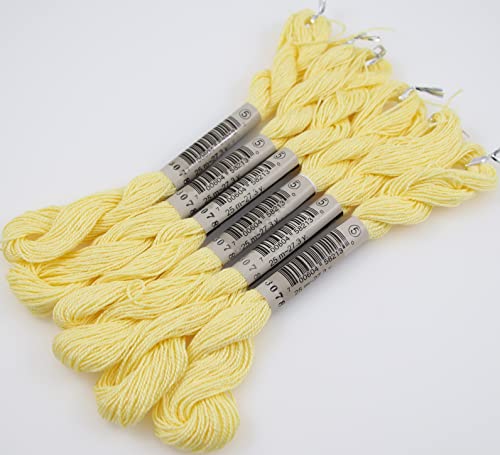KCS 25 M/Skein Mercerized Pearl Cotton Crochet Needlepoint Thread,Size 5,6 skeins,Golden Brown vy it - color: Golden brown vy it