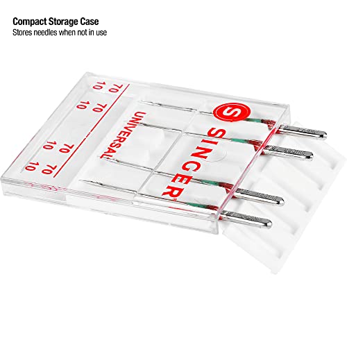 SINGER Universal Regular Point Sewing Machine Needles, Size 70/10-5 Count - style: 70/10