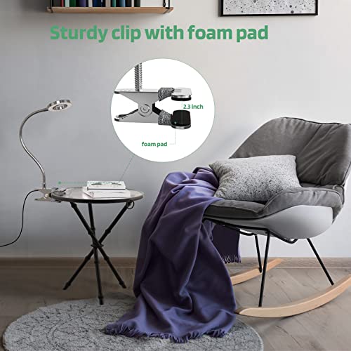 Glorious-LITE Clip on Light 36 LED Eye Caring Reading Light for Bed Silver - color: Silver