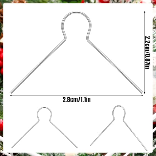 Moxweyeni 100 Pcs Christmas Spring Steel Wire Ornament Hooks Hangers