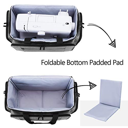 LUXJA Sewing Machine Case with Removable Padding Pad, Gray - color: Gray, style: Sewing Machine Bag