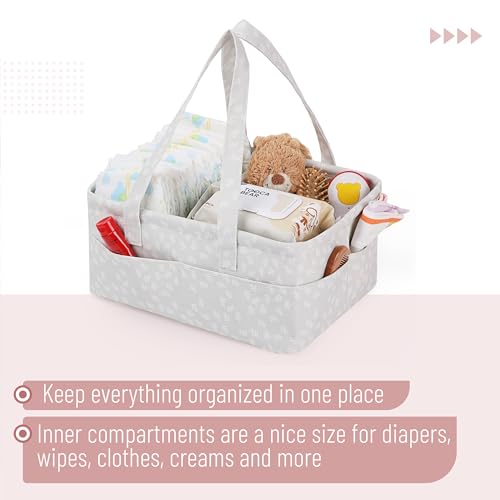 Mr. Pen- Baby Diaper Caddy Organizer, Patterned Gray - color: Patterned Gray, size: 1 Pack, Regular