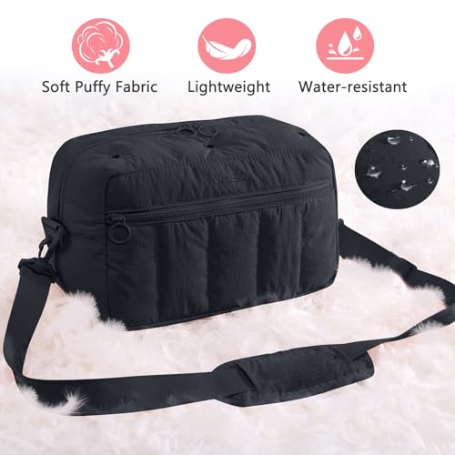 MYBAGZING Crochet Bag Organizer Knitting Bag Yarn Storage for Crochet Hook - color: Black, size: Medium - 12"