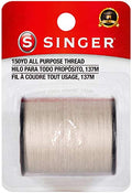 SINGER 60256 All Purpose Polyester Thread, 150 Yards, Natural - color: Natural, size: 1- Pack