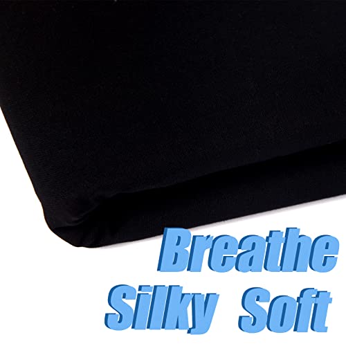 2 Yard Black Cotton Fabric,Natural Cotton Poplin Fabric by The Yard, 59 Inches Wide 100% Cotton Fabric,Soft Embroidery Muslin Quilting Material for Sewing Material Apparel Cloth - color: Black, size: 2 Yards