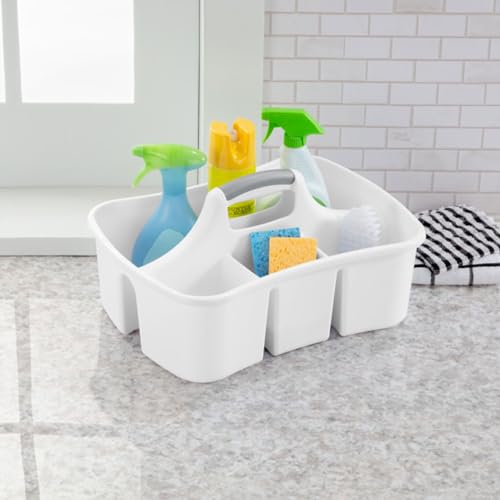 Sterilite Divided Ultra Caddy Storage Organizer for Bathroom, White, 4-Pack - size: 6 Pack