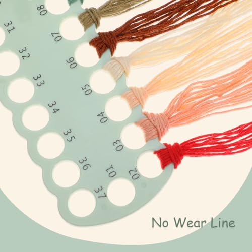 COHEALI 5-Pack Embroidery Floss Organizer Thread Winding Board Cross Stitch Thread Holder Storage Plate for Sewing Storage Craft Floss Sorter Embroidery Projects 11.81 X 2.36 X 0.11 in