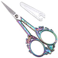 YOUGUOM Sewing Embroidery Scissors, Small Craft Scissor with Cover - color: Rainbow