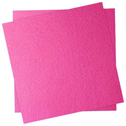 12" x 12" Felt Fabric Sheets for Crafts, Squares Felt Paper - color: Bubblegum Pink