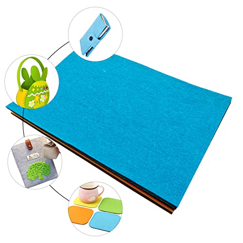 Jtnohx Stiff Felt, 2mm Thick Felt Sheets for Crafts, 8"x12" Hard Felt Fabric Squares 8Pcs for DIY Projects (Rainbow Color Series) - color: Rainbow Color Series