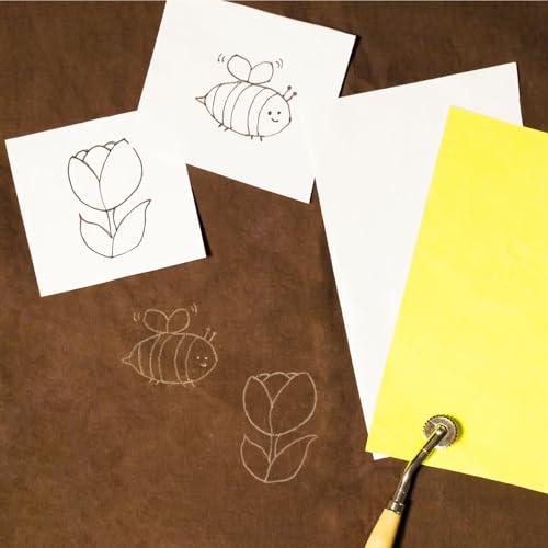 KEARING 32"x22" Fabric Tracing Paper - Yellow & White Pattern Transfer