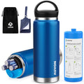 AUVON Large Vacuum Insulin Cooler Travel Case TSA Approved, 220g Ice Pack