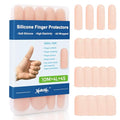 Gel Finger Cots Protectors, Silicone Covers, Bandages, Caps & Sleeves, Nude - color: Nude, size: M(10)+L(4)+S(4)
