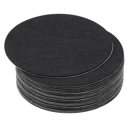 PATIKIL 5.5 Inch Diameter Lamp Base Felt, 20Pack 2mm Thickness Round Soft Adhesive Non-Slip Anti-Scratch Backed Felt for Lamp Furniture DIY Craft, Black - color: Black, size: 5.5 Inch