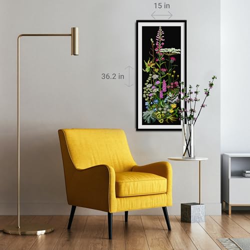 Thea Gouverneur - Counted Cross Stitch Kit - Wild Flowers - Aida - 16 Count - Embroidery Kit for Adults - DMC Embroidery Threads and Other Cross Stitch Supplies Included - 821A - color: 821A Aida