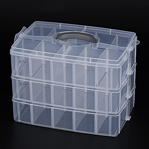 Simthread 3-Layer Thread Organizer Box 60 Spools Stackable Storage Case - size: 3 Layers Case