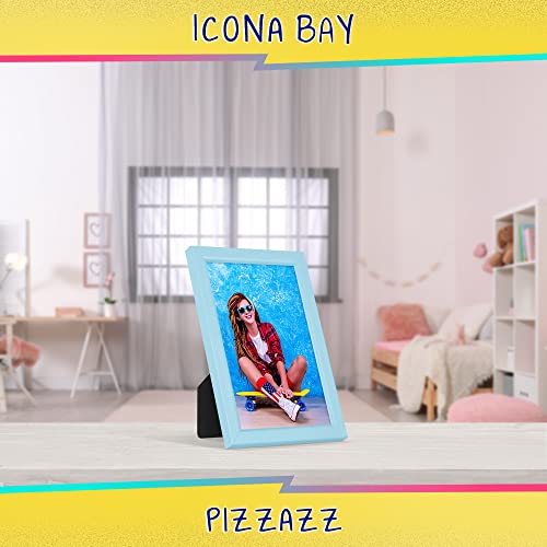 Icona Bay 4x6 Pastel Blue Picture Frame - Solid Wood, Pizzazz Collection - color: Pastel Blue, size: 4x6