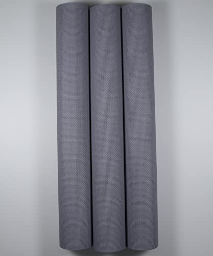 KCS 3 pc of 15" x 18" Counted Cross Stitch Cotton Aida Cloth Needlework Rolled Fabric Box,14CT,Light Steel Grey - color: Light Steel Gray, size: 14CT