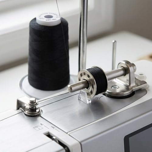 Simthread 100% Cotton Thread 1641 Yards Brown for Sewing Quilting - color: Coffee