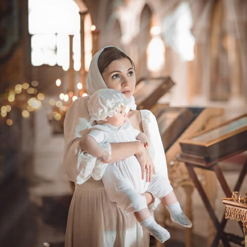 Booulfi Boy Baptism Outfits White Romper Fall Clothes Christening Gifts - color: White-4042, size: 0-3 Months