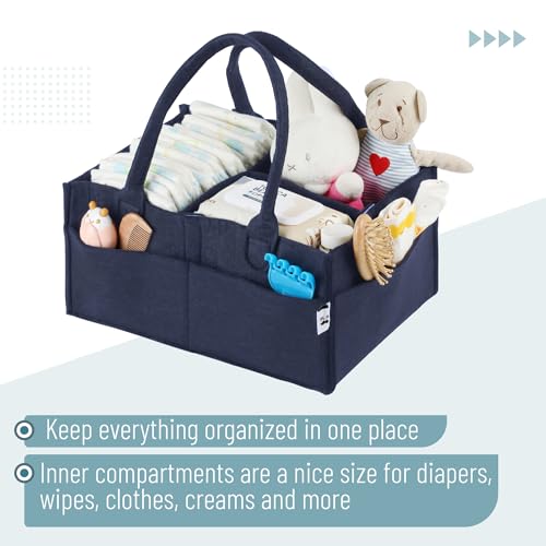 Mr. Pen- Baby Diaper Caddy Organizer, Navy Blue - color: Navy Blue, size: 1 Pack, Regular