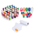 Simthread 40 Colors Polyester Embroidery Thread 500M Upgrade Kit|with 20PCS Thread Holder&10" x10Y Tear Away Embroidery Stabilizer|for Brother Janome Singer Pfaff Bernina Sewing Machines - color: Advanced Set