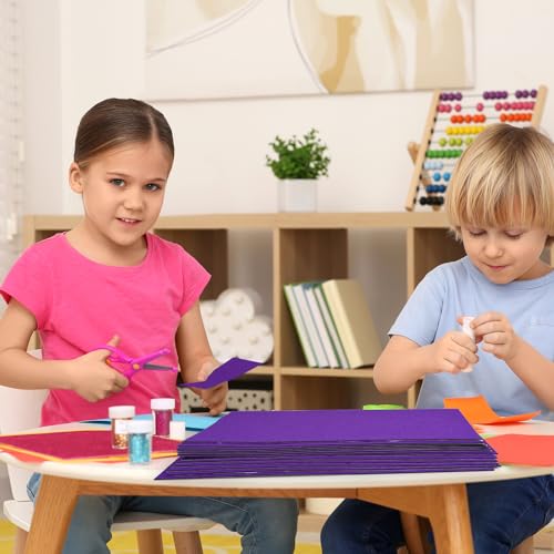 10PCS Purple Self Adhesive Felt Fabric Sheets Sticky Felt Sheets for Craft Supplies Art Home Making（8.3" x 11.8"/20 x 30cm） - color: Purple