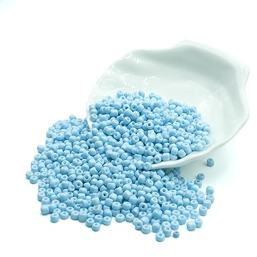 4mm Seed Bracelet Beads for Jewelry Making, 1000 Pcs Pony Beads Bulk for DIY Bracelet Earring Necklace Craft Supplies (Light Blue) - color: Light Blue