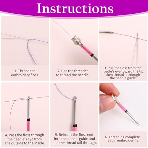 13Pcs Punch Needle Tool Adjustable Punch Needle Embroidery Kit,for Beginner