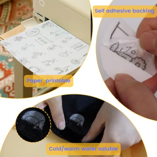 New brothread 36PCS 8.5"x11" Sticky Water Soluble Embroidery Stabilizer - size: 36P