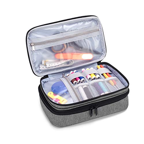 Luxja Double-Layer Sewing Organizer, Gray - color: Gray